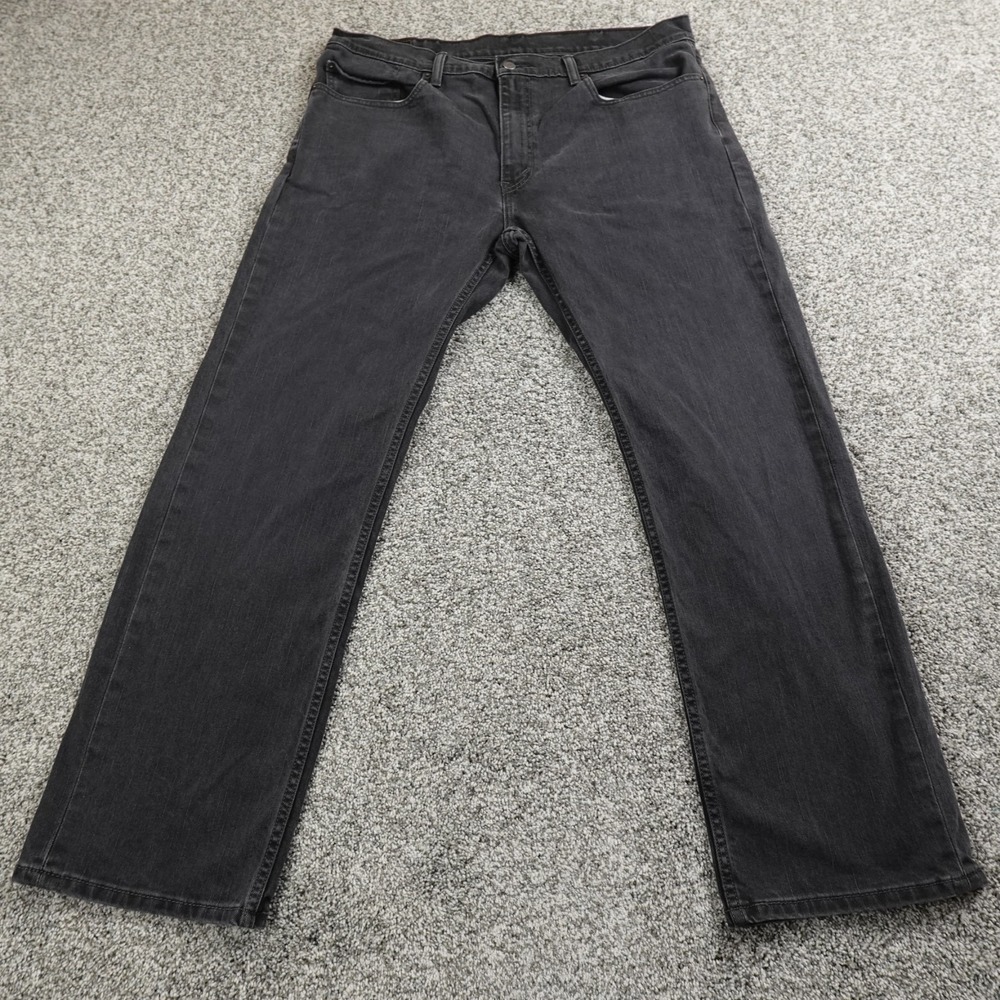 Levis Jeans Mens 38X30 Dark Black Denim Pants 559 Relaxed Straight Baggy Stretch